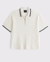 Tipped Zip Sweater Polo