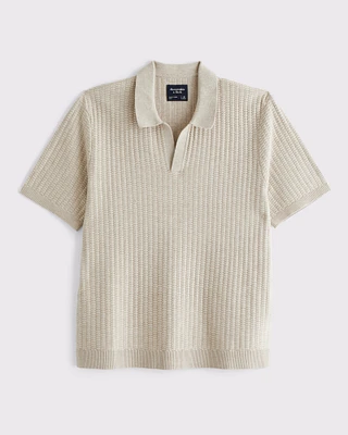 Classic Stitch Johnny Collar Sweater Polo