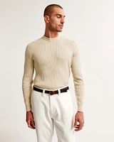 Pima Cotton Rib Stitch Crew Sweater