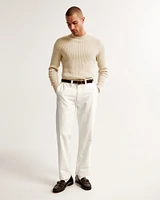 Pima Cotton Rib Stitch Crew Sweater