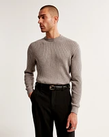 Pima Cotton Rib Stitch Crew Sweater