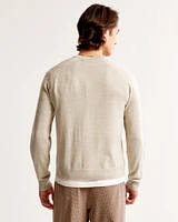 Merino Wool-Blend Crew Sweater