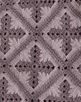 Crochet-Style Geometric Pattern Button-Through Sweater Polo