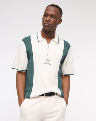 Cadillac Zip Sweater Polo