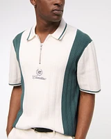 Cadillac Zip Sweater Polo