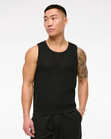 Cropped Classic Stitch Sweater Tank