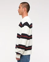 Oversized Striped Crew Sweater