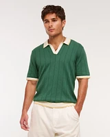 Blocked Johnny Collar Sweater Polo