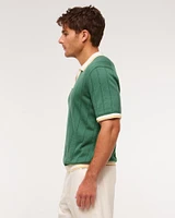 Blocked Johnny Collar Sweater Polo