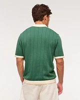 Blocked Johnny Collar Sweater Polo