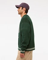 Oversized Tennis Racket Graphic Crew Sweater