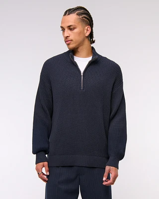 Oversized Quarter-Zip Sweater