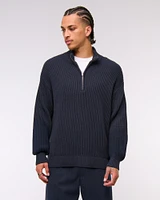 Oversized Quarter-Zip Sweater