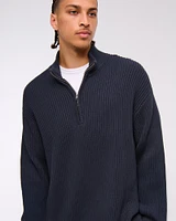 Oversized Quarter-Zip Sweater