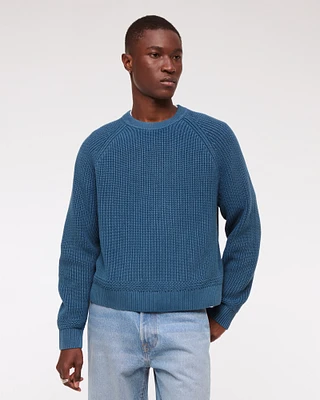 Oversized Washed Crew Sweater