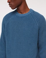 Oversized Striped Crew Sweater