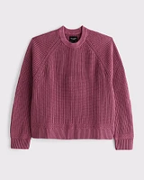 Oversized Washed Crew Sweater