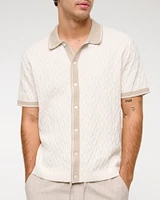 Retro Button-Through Sweater Polo