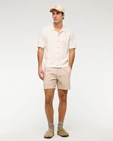 Vertical Cable Button-Through Sweater Polo
