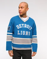 Detroit Lions Hockey Jersey-Inspired Sweater