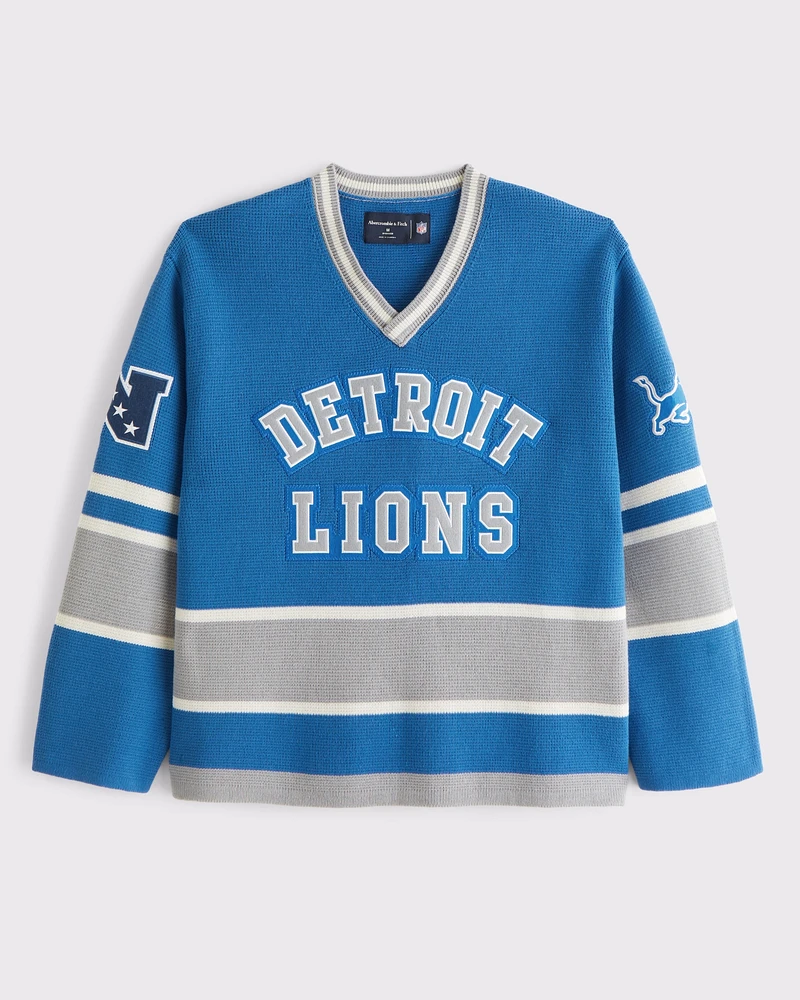 Detroit Lions Hockey Jersey-Inspired Sweater