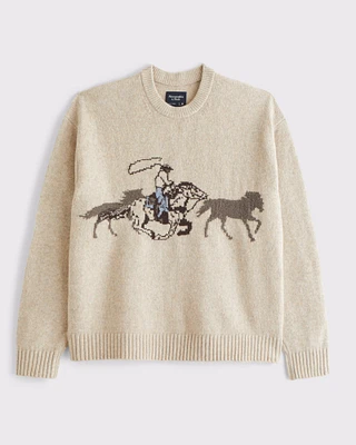 Scenic Western Crew Sweater