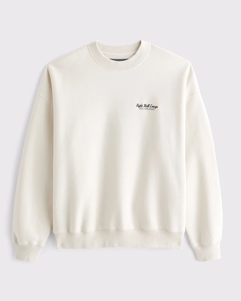 Sporty Graphic Crew Sweatshirt