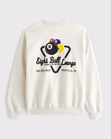 Sporty Graphic Crew Sweatshirt