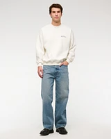 Sporty Graphic Crew Sweatshirt