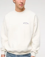 Sporty Graphic Crew Sweatshirt