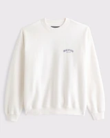 Sporty Graphic Crew Sweatshirt