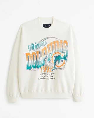 Miami Dolphins Graphic Crew Sweatshirt