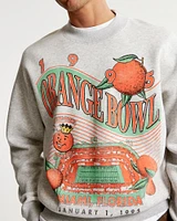 Vintage Orange Bowl Graphic Crew Sweatshirt