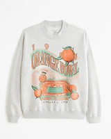 Vintage Orange Bowl Graphic Crew Sweatshirt