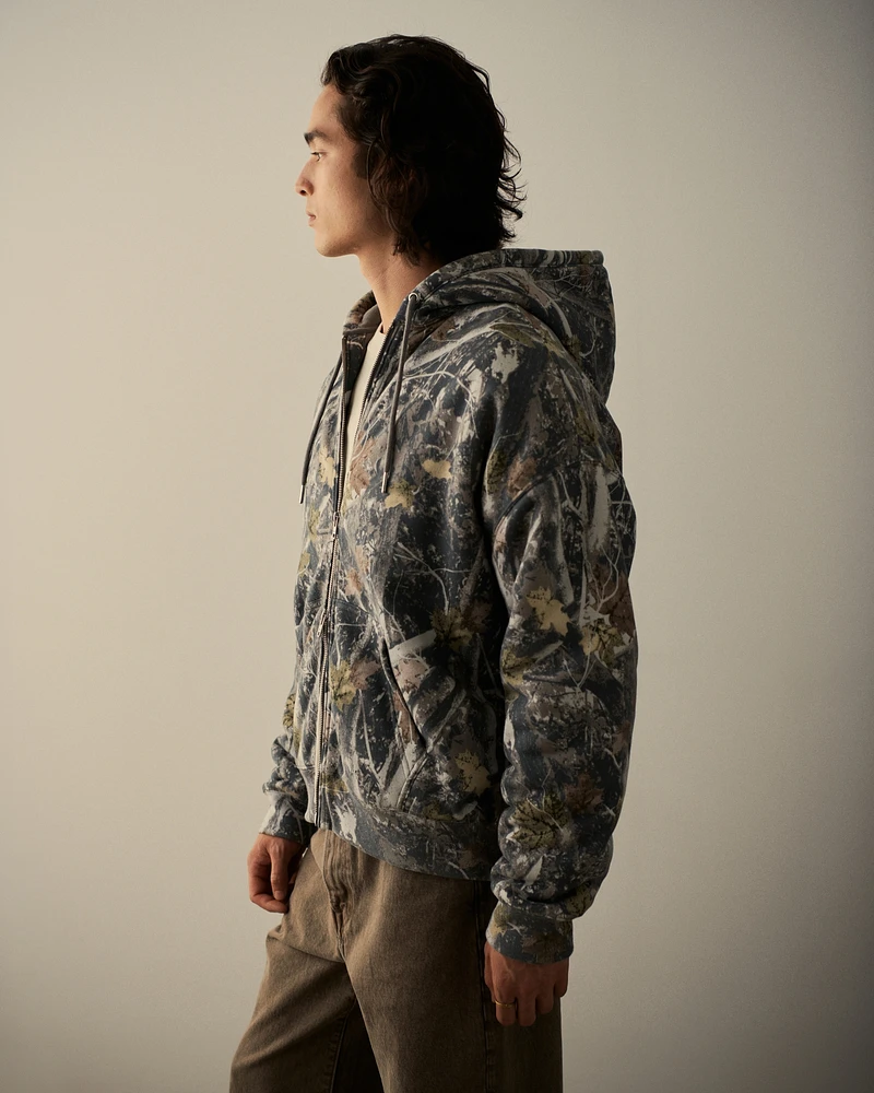 Essential Quilted Full-Zip Hoodie
