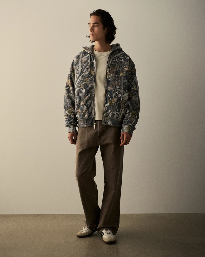 Essential Quilted Full-Zip Hoodie