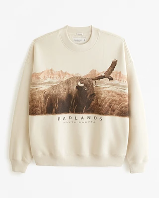 Badlands Graphic Crew Sweatshirt