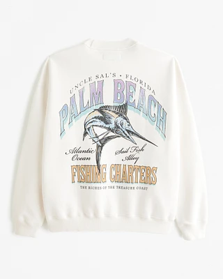 Palm Beach Graphic Crew Sweatshirt