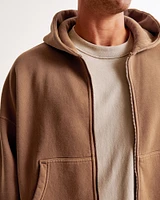 Cropped Essential Full-Zip Hoodie