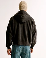 Essential Cropped Full-Zip Hoodie