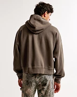 Cropped Essential Full-Zip Hoodie