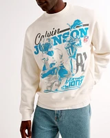 Calvin Johnson Graphic Crew Sweatshirt