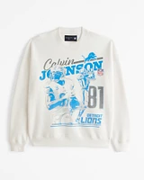 Calvin Johnson Graphic Crew Sweatshirt