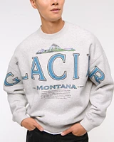 Glacier Graphic Crew Sweatshirt