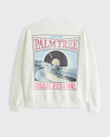 Palm Tree Music Festival Graphic Crew Sweatshirt