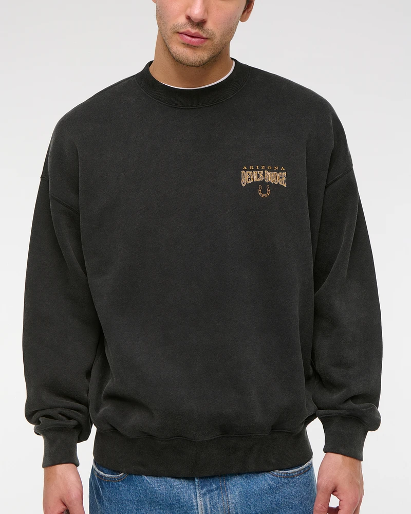 Western Graphic Crew Sweatshirt