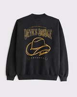 Western Graphic Crew Sweatshirt