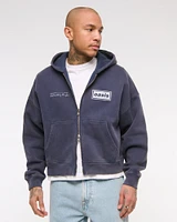 Oasis Cropped Full-Zip Hoodie