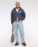 Oasis Cropped Full-Zip Hoodie