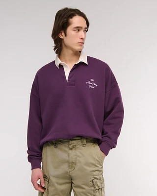 Cropped Essential Rugby Polo Sweatshirt